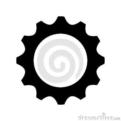 Gear setting isolated icon Vector Illustration