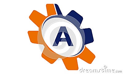 Gear Solution Initial A Vector Illustration