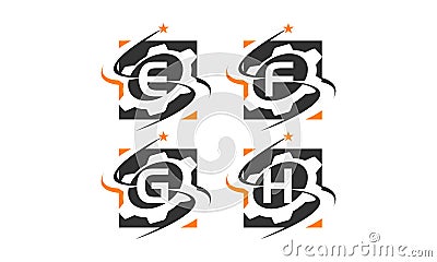 Gear Solution Template Set Vector Illustration