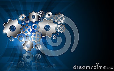 Gear technology innovation concept abstract design background Vector Illustration