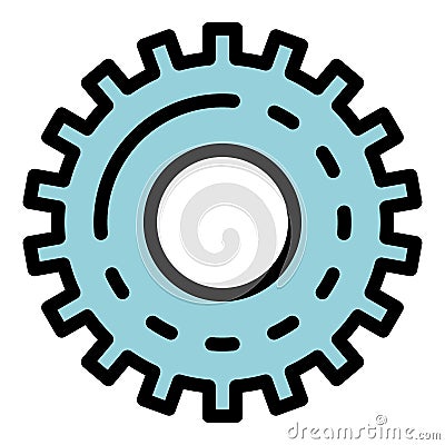 Gear tool icon color outline vector Stock Photo