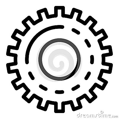 Gear tool icon, outline style Vector Illustration