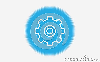 Gear vector icon sign symbol Vector Illustration