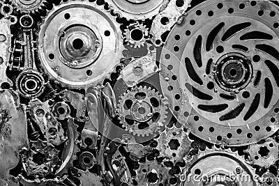 Gear wheel metal pattern Stock Photo