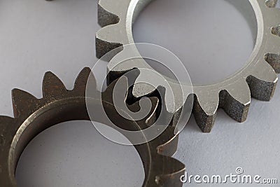 gear wheels close-up Stock Photo