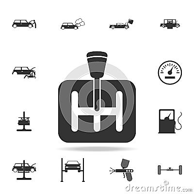 gearbox in the car icon. Detailed set of car repear icons. Premium quality graphic design icon. One of the collection icons for we Stock Photo
