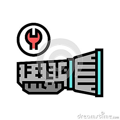 gearbox repair color icon vector isolated illustration Cartoon Illustration