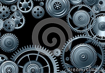 Gears background, teamwork and precision concept Vector Illustration