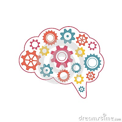 Gears brain Vector Illustration