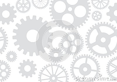 Gears and cogs gray background. Vector illustration Vector Illustration