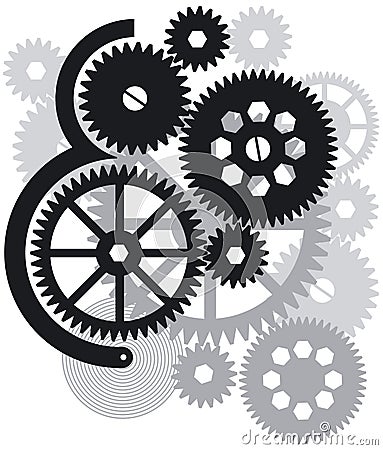 Gears, Cogs and Wheels Vector Illustration