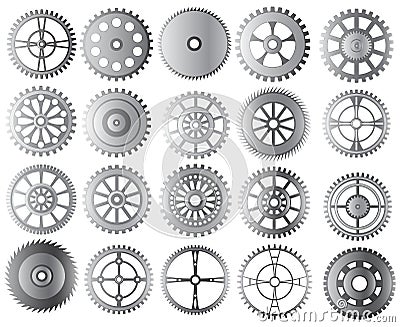 Gears collection Vector Illustration