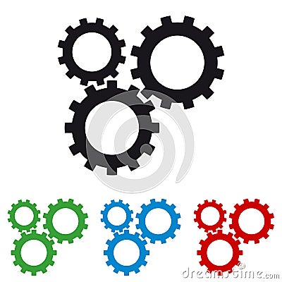 Gears - Colourful Vector Icons Stock Photo