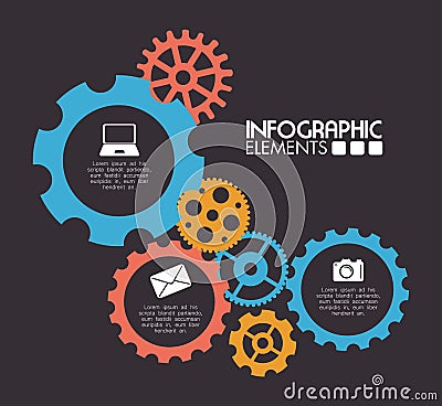 Gears design Cartoon Illustration