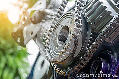 gears engineering and industry concepts such mechanical transmissions Stock Photo