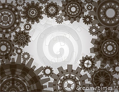 Gears frame Vector Illustration