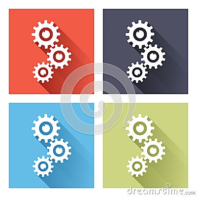 Gears icon Vector Illustration