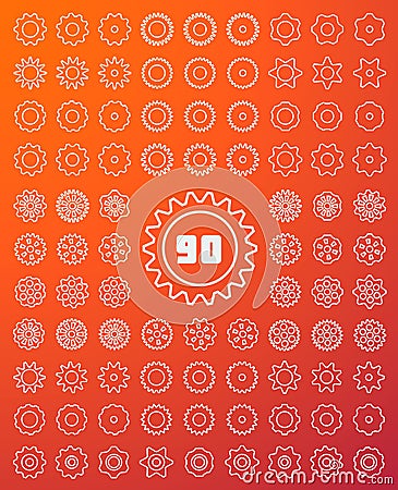 Gears Icons Set Vector Illustration