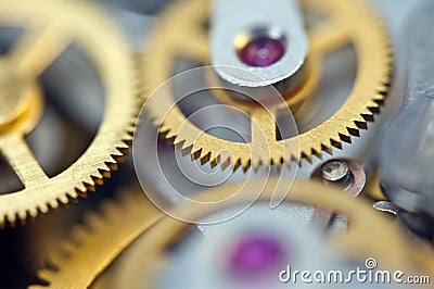 Gears. Industrial background Stock Photo