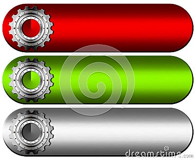Gears Industrial Banners Stock Photo