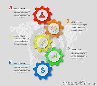 Gears infographic Stock Photo