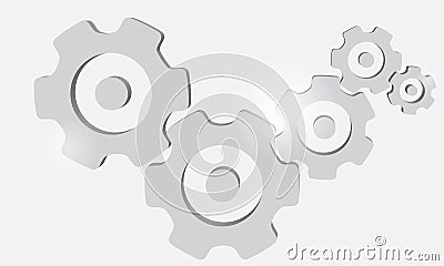 Gears mechanism vector Vector Illustration