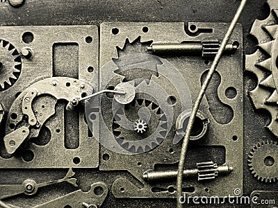 Gears from old mechanism Stock Photo