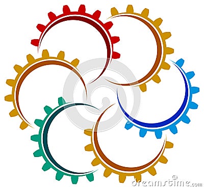 Gears round Vector Illustration