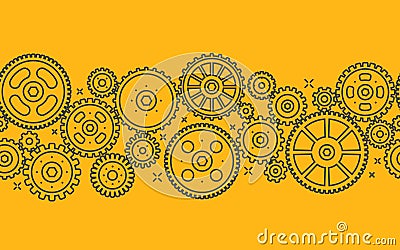 Gears. Technology, business, industry concept. Vector illustration Vector Illustration