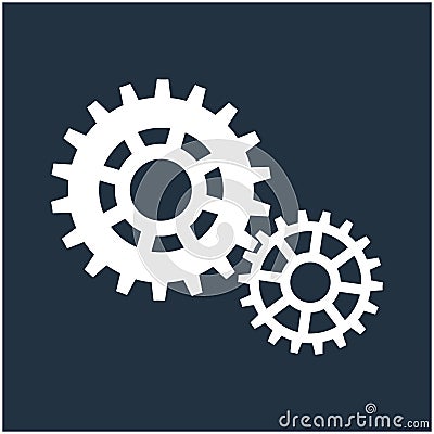 Vector background. Gears, trundles and cogwheels, machine mechanism. Vector Illustration