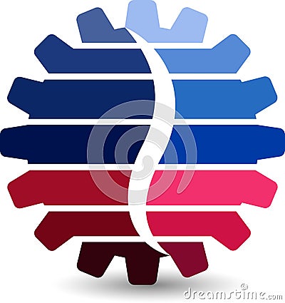 Gearwheel logo Vector Illustration