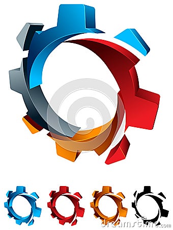 Gearwheel logo Vector Illustration