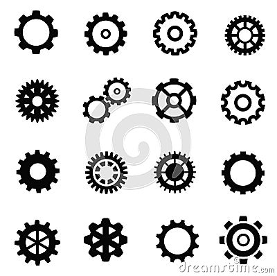 Gearwheel mechanism Vector Illustration