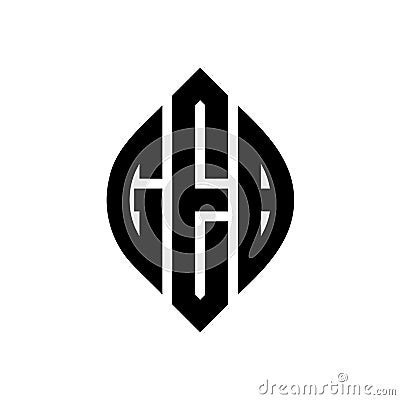 GEB circle letter logo design with circle and ellipse shape. GEB ellipse letters with typographic style. The three initials form a Vector Illustration