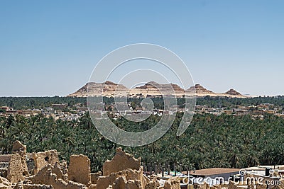 Gebel el-Dakrour in the old Town of Siwa oasis in Egypt Stock Photo