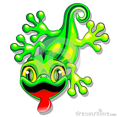 Gecko Lizard Baby Cartoon Vector Illustration