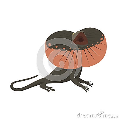 Gecko lizard reptile isolated vector illustration. Vector Illustration