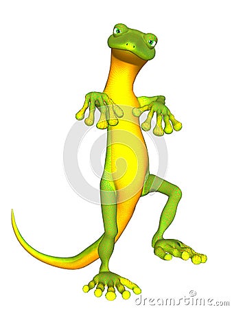 Gecko the rapper Cartoon Illustration