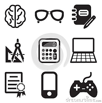 Geek Icons Cartoon Illustration