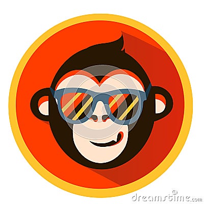 Monkey mascot logo vector. Animal vector illustration. Vector Illustration