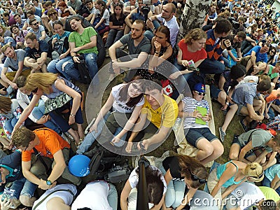 Geek Picnic 26.06.2016. Is largest European festival of modern technology, science and art. Saint Petersburg Editorial Stock Photo