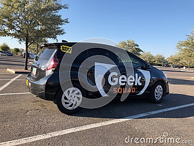 Geek Squad car. Editorial Stock Photo