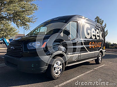 Geek Squad car. Editorial Stock Photo