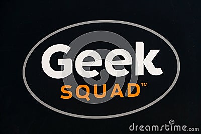 Geek Squad Logo and Trademark Logo Editorial Stock Photo