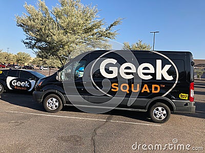 Geek Squad car. Editorial Stock Photo