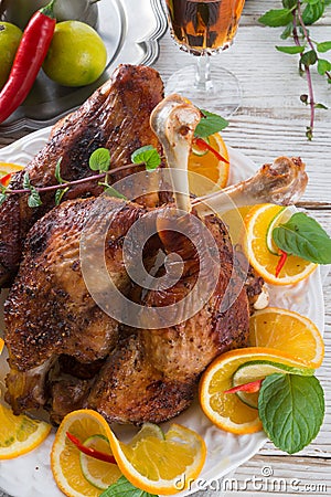 Geese meat for St. Martin's Day Stock Photo