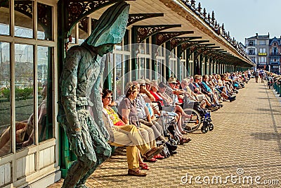 Older people enjoy the sun. Editorial Stock Photo