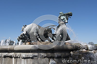 The Gefion fountain Editorial Stock Photo