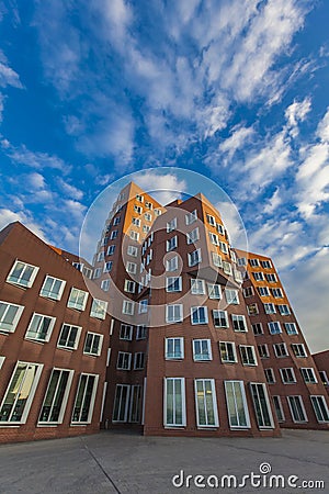 Gehry Buildings of Dusseldorf Harbor Editorial Stock Photo