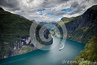 Geiranger fjord, Norway Stock Photo